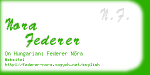 nora federer business card